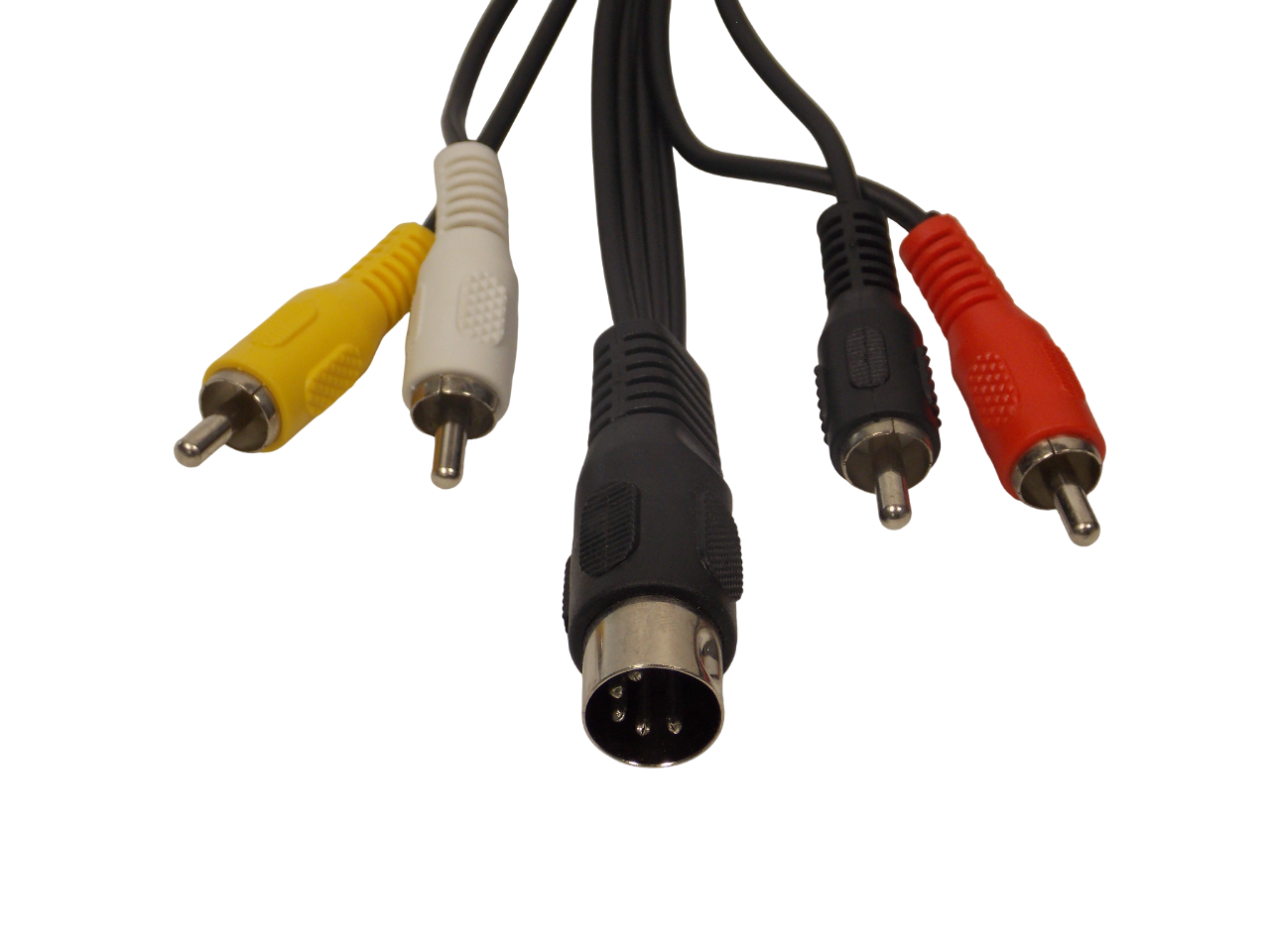 Шнур DIN 5 - контактный  на 4 RCA / 1.5 метра / черный