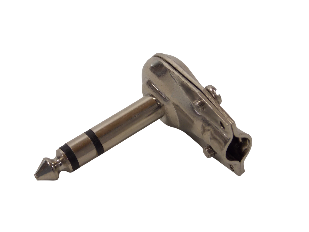 Штекер 6.3мм  стерео / Г- образный / металл