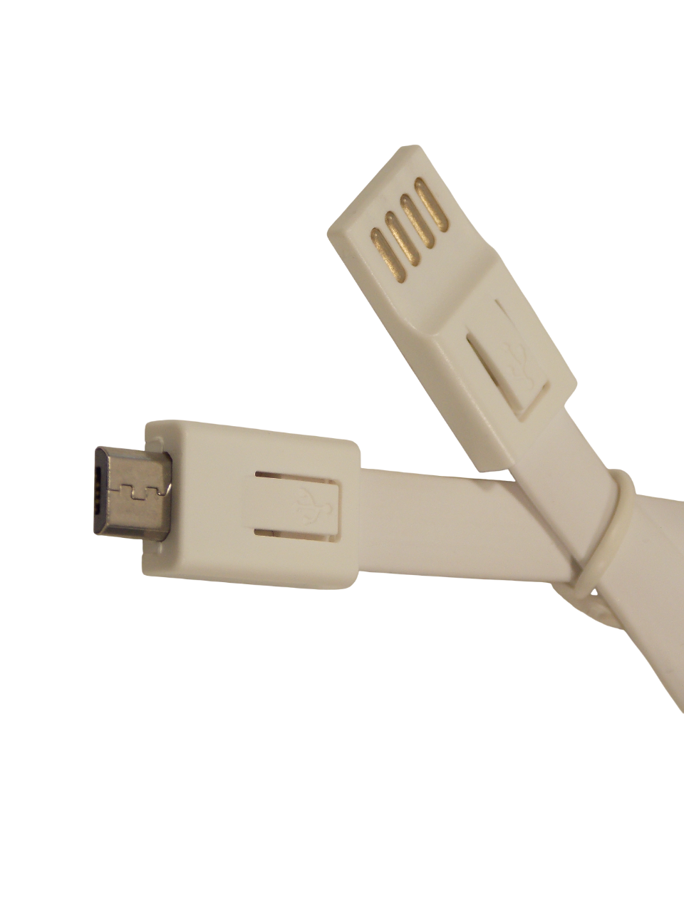 Шнур USB - А штекер на  micro USB штекер / 20 см / белый