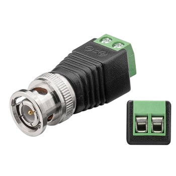 Штекер BNC  2pin с клеммной колодкой под винт