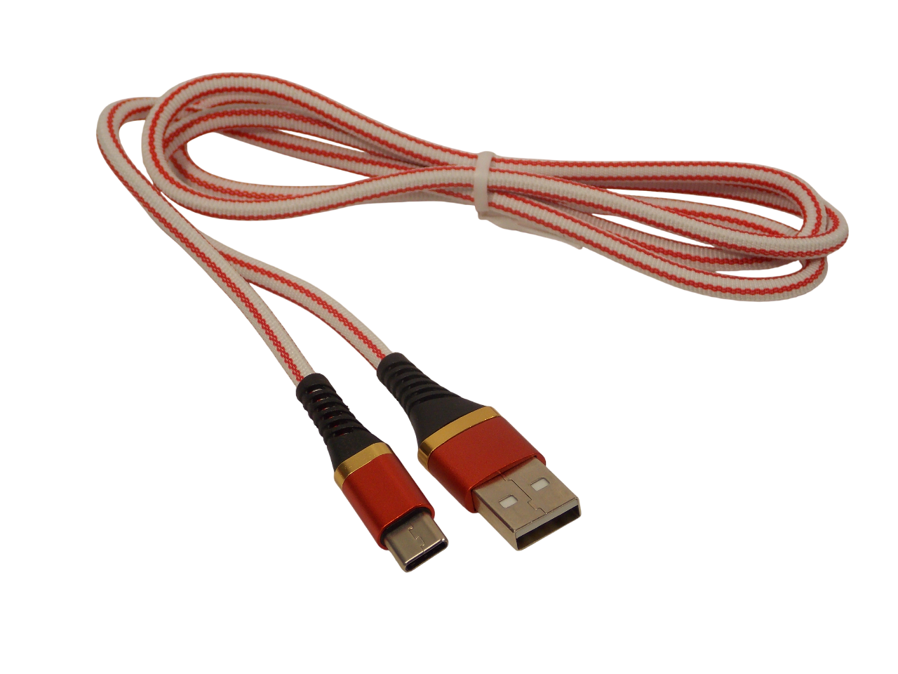 Шнур USB - A штекер на TYPE - C штекер  / 1 метр / в  нейлоновой оплетке