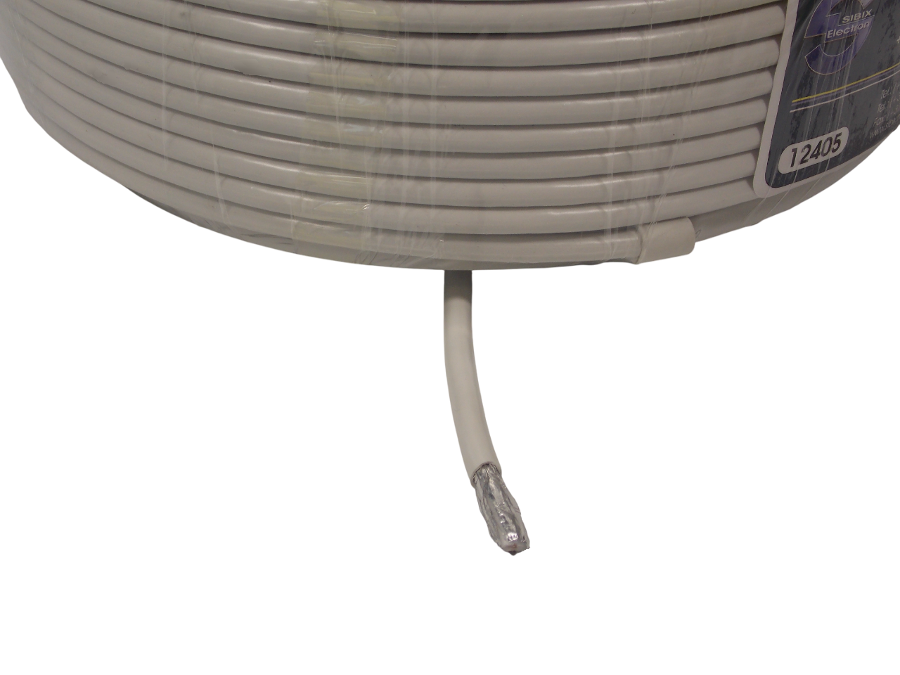 Кабель коаксиальный RG6 - F640V / белый / 100 метров