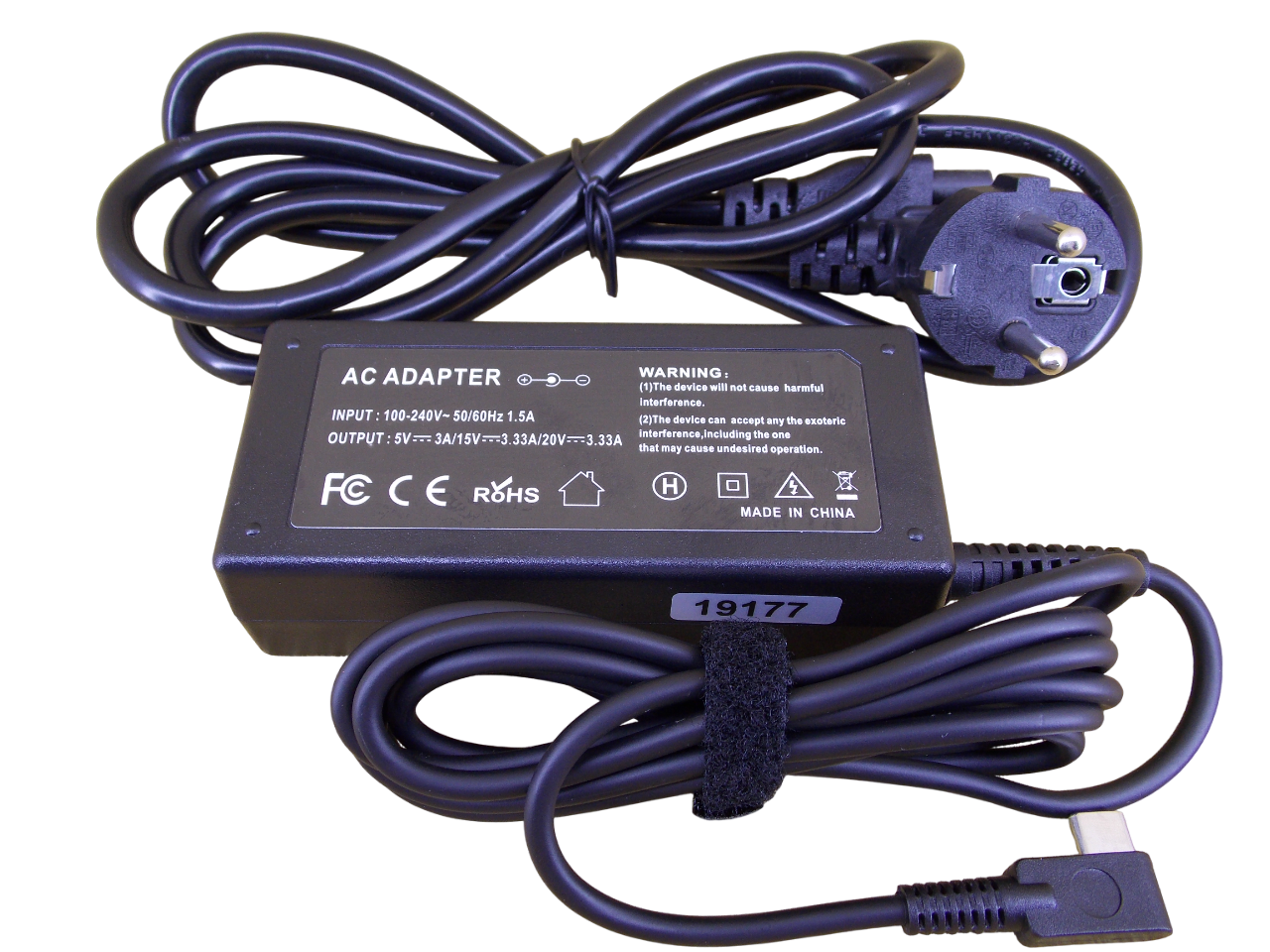 Блок питания для HP 20В - 3.33A - 65 Вт разъем Type - C