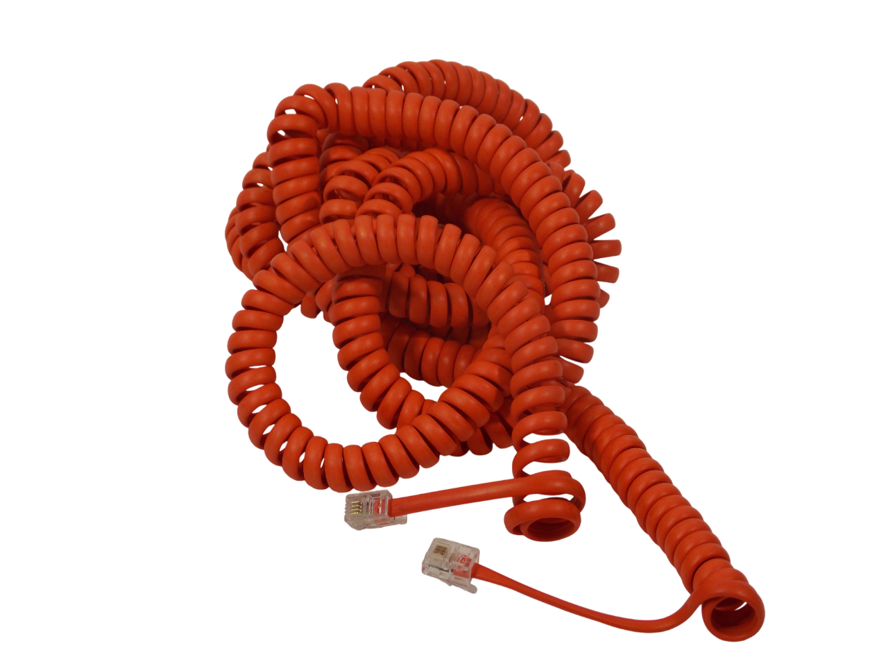 Шнур телефонный витой / красный / 15 метров 