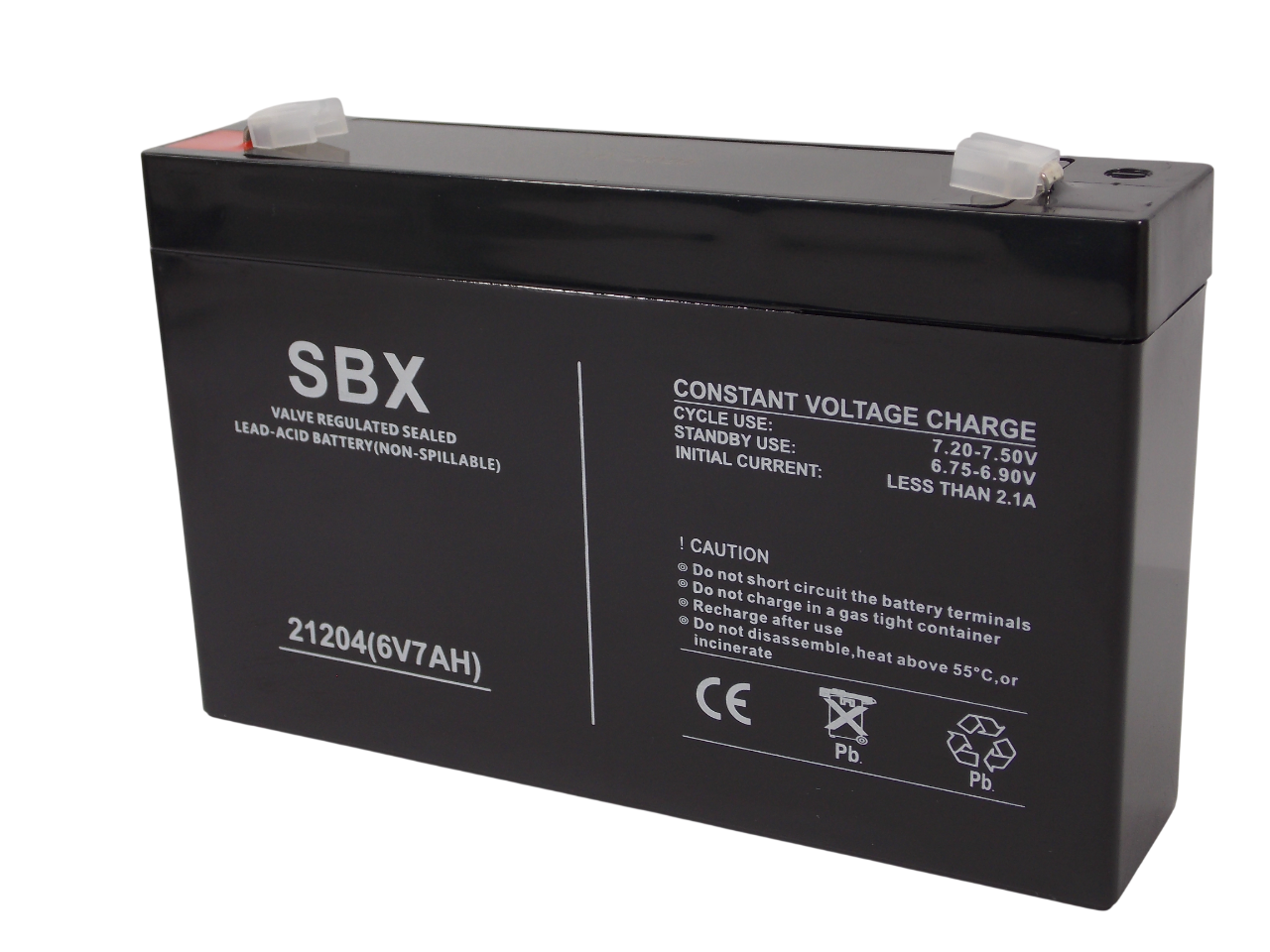 Свинцово - кислотный аккумулятор  6В - 7A/ч 