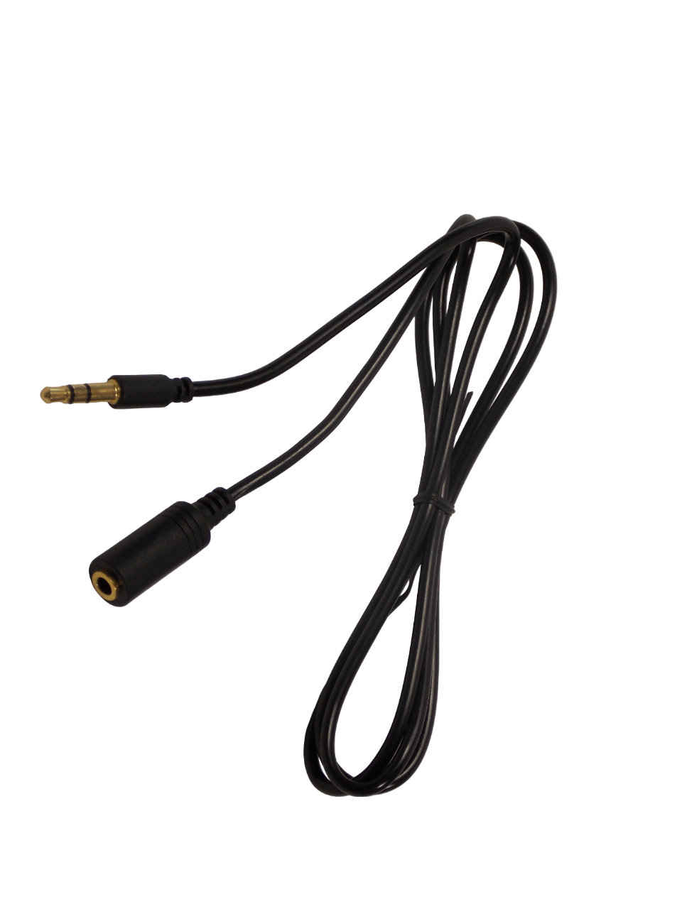 Шнур jack 3.5 мм стерео на  jack 3.5 мм стерео гнездо / 1.0 метр /  черный