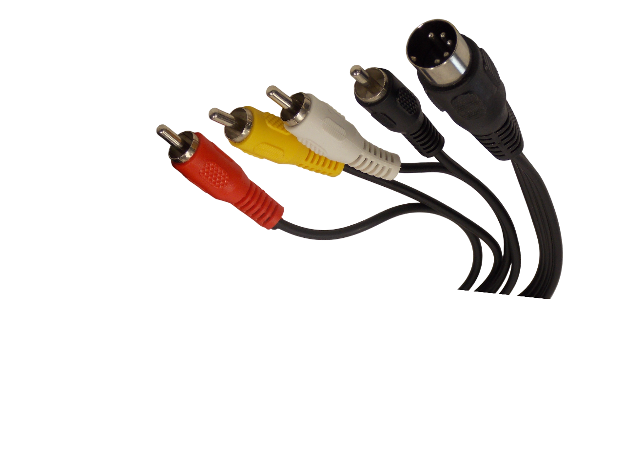 Шнур DIN 5 - контактный  на 4 RCA / 1.5 метра / черный