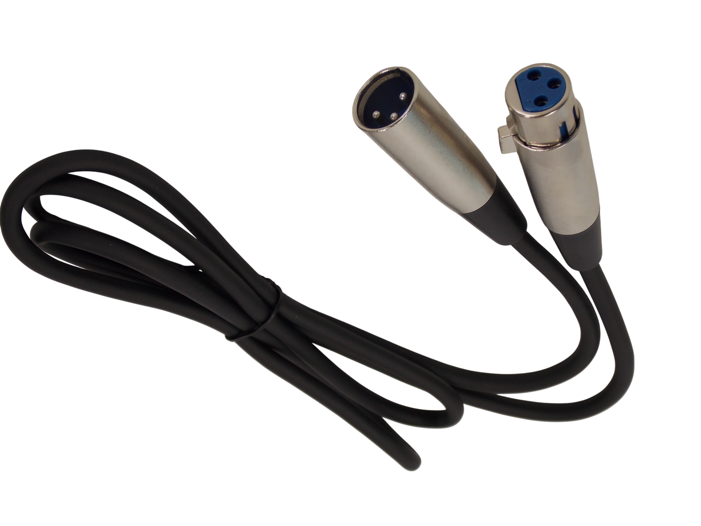 Шнур XLR 3pin микрофон штекер на  XLR 3pin микрофон гнездо / 1.5 метра / черный