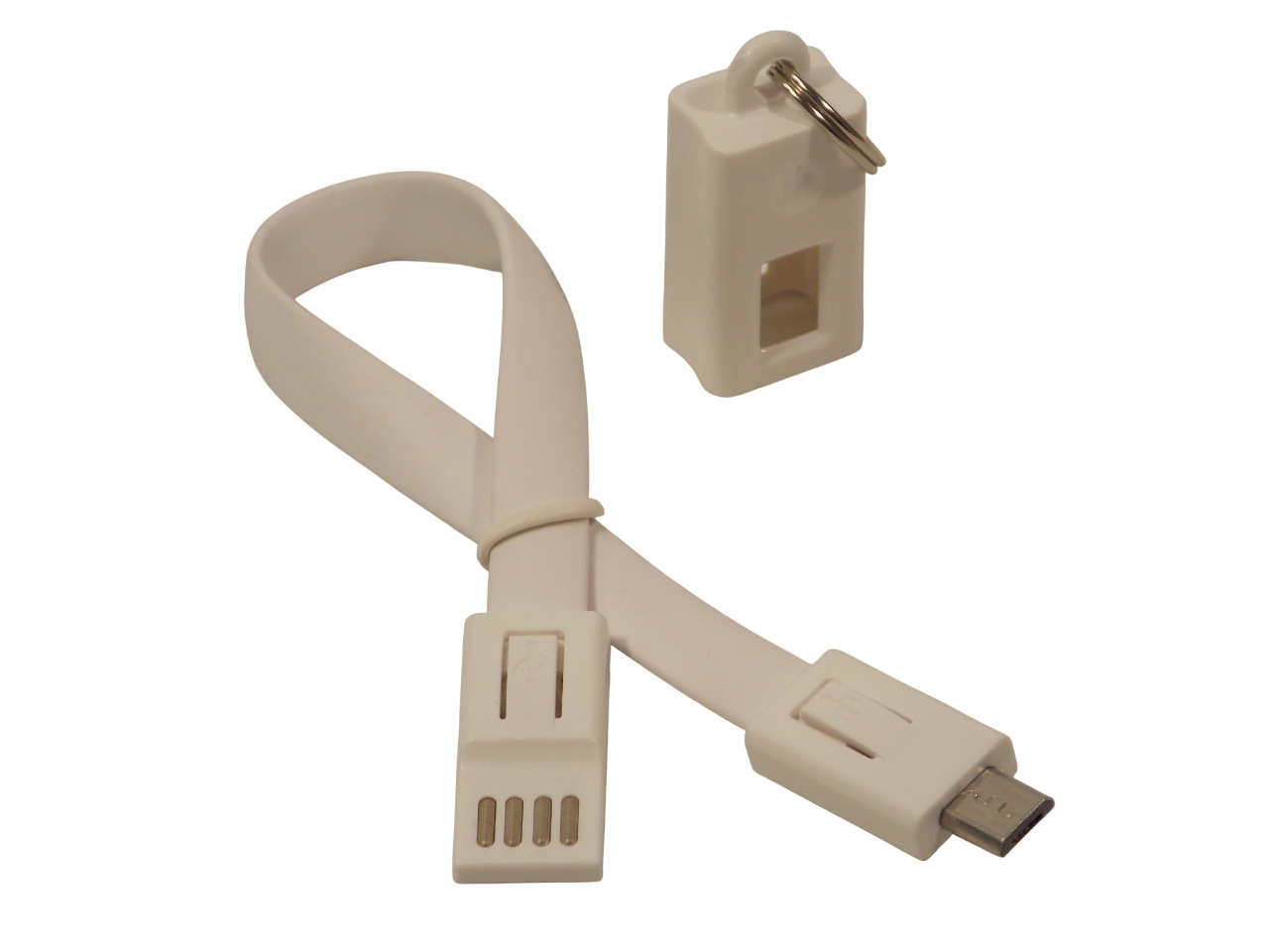 Шнур USB - А штекер на  micro USB штекер / 20 см / белый