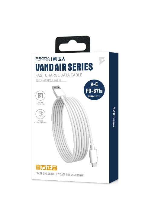 Кабель  Proda  PD-B71a дата кабель, USB-A  Type-C   