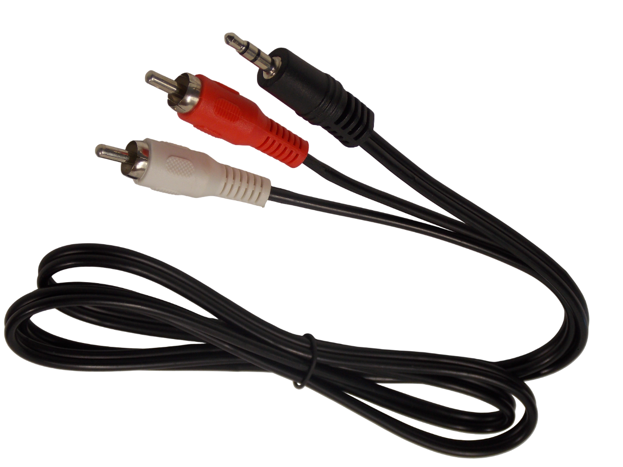 Шнур jack 3.5 мм стерео на 2 х RCA / 1.2 метра / черный