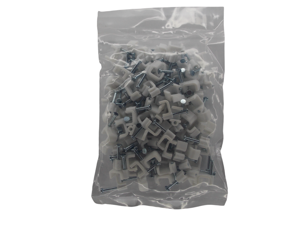Крепёж для кабеля плоский 8мм / 100штук