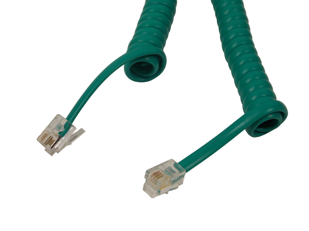 Шнур телефонный витой / зеленый / 15 метров 