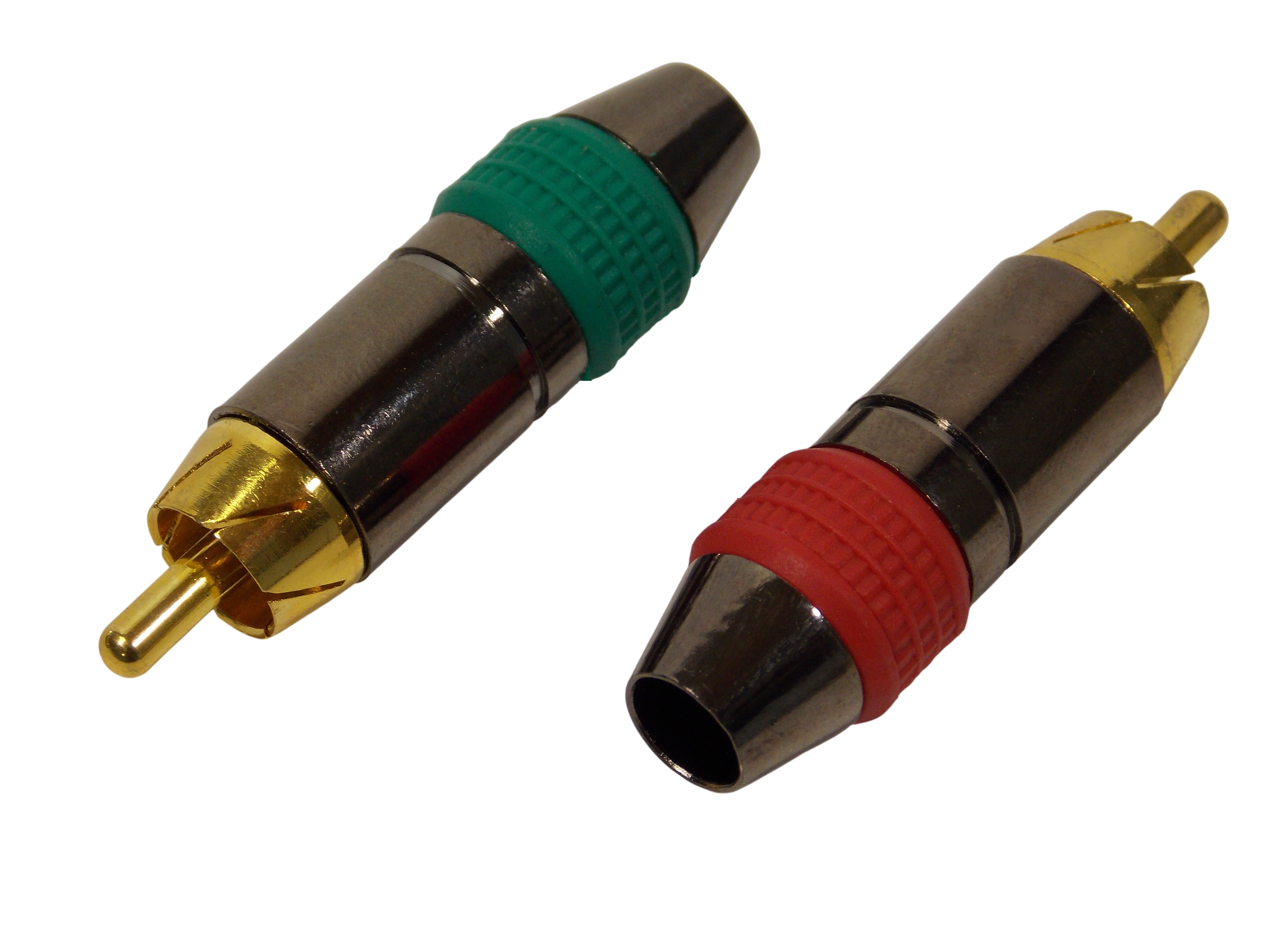 Штекер RCA / тюльпан / металл /  красный / зеленый