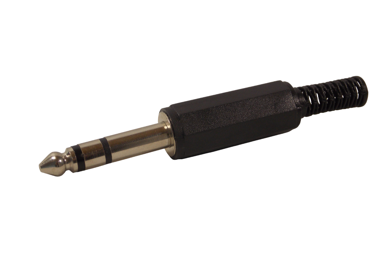 Штекер 6.3 мм стерео / пластик