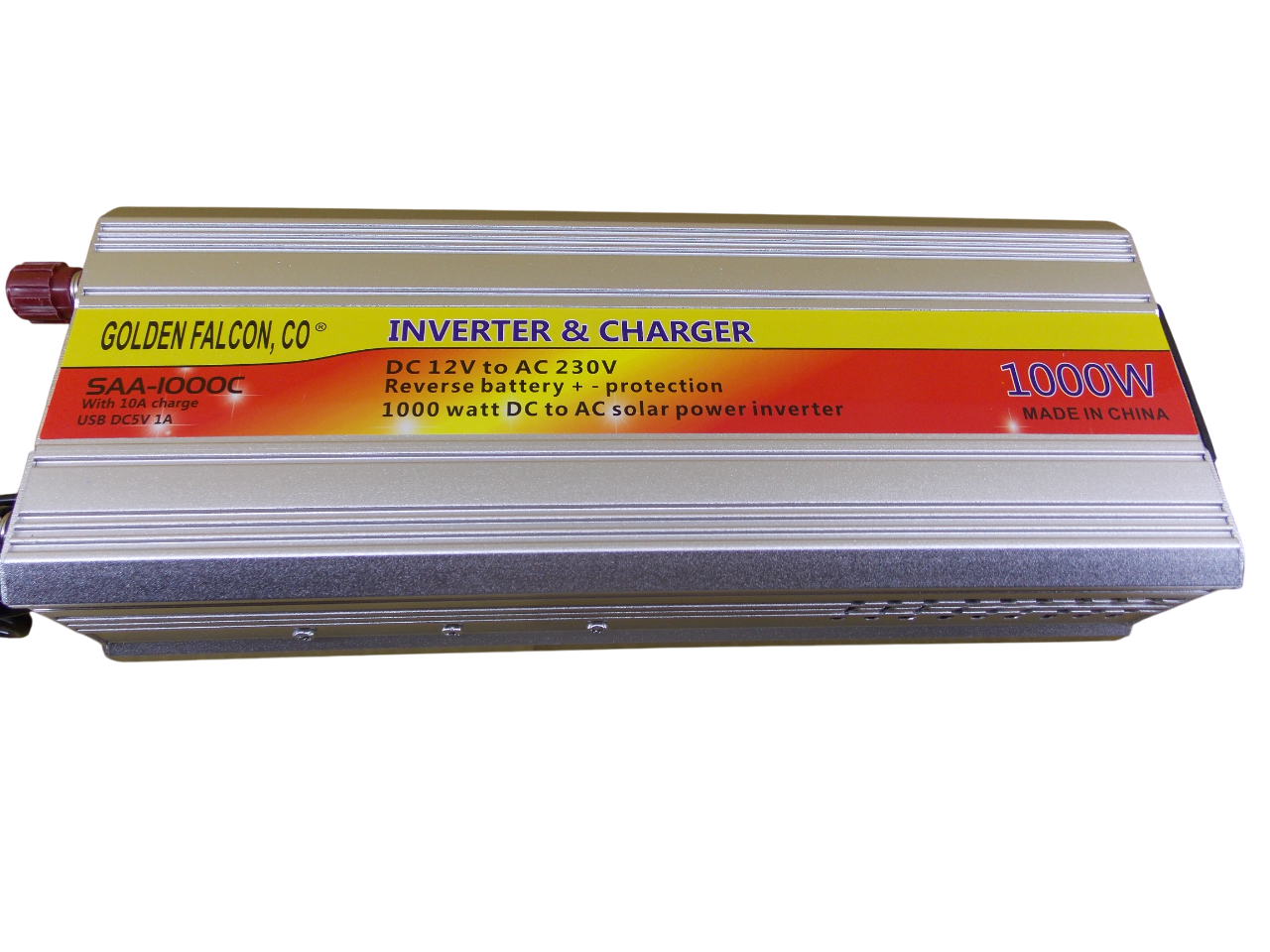 Инвертор напряжения  SAA-1000С  12В - 220В - 1000Вт с зарядкой 