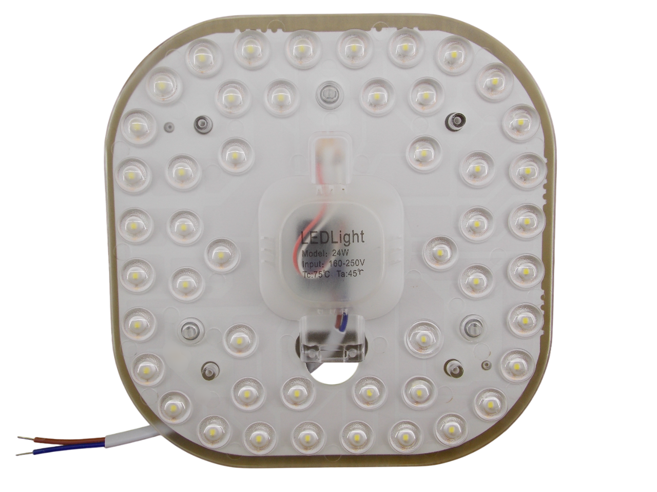 Светодиодный модуль квадратный 220В - 24Вт - 6500К  48Led 