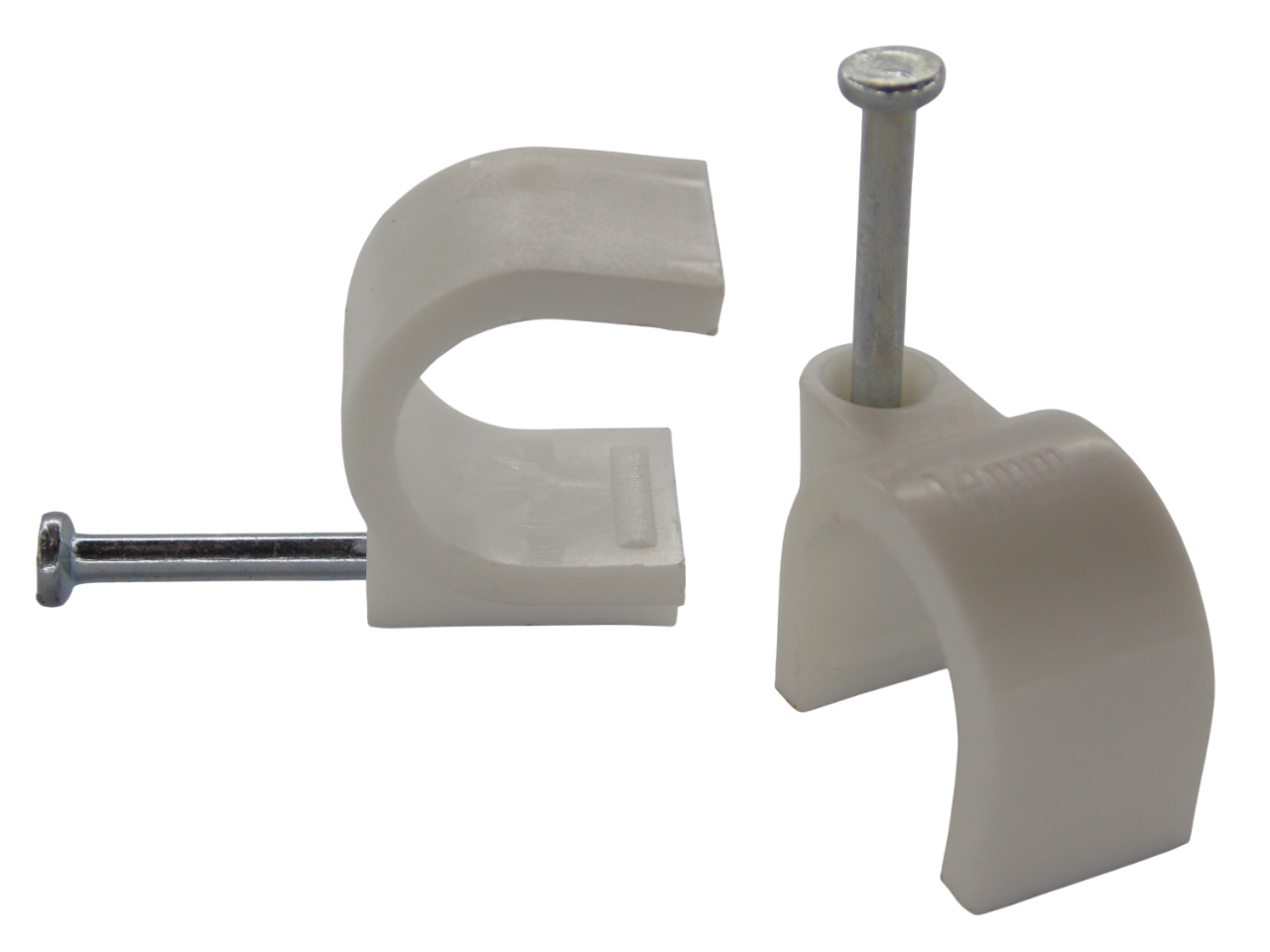 Крепеж для кабеля круглый 14мм / 100 штук