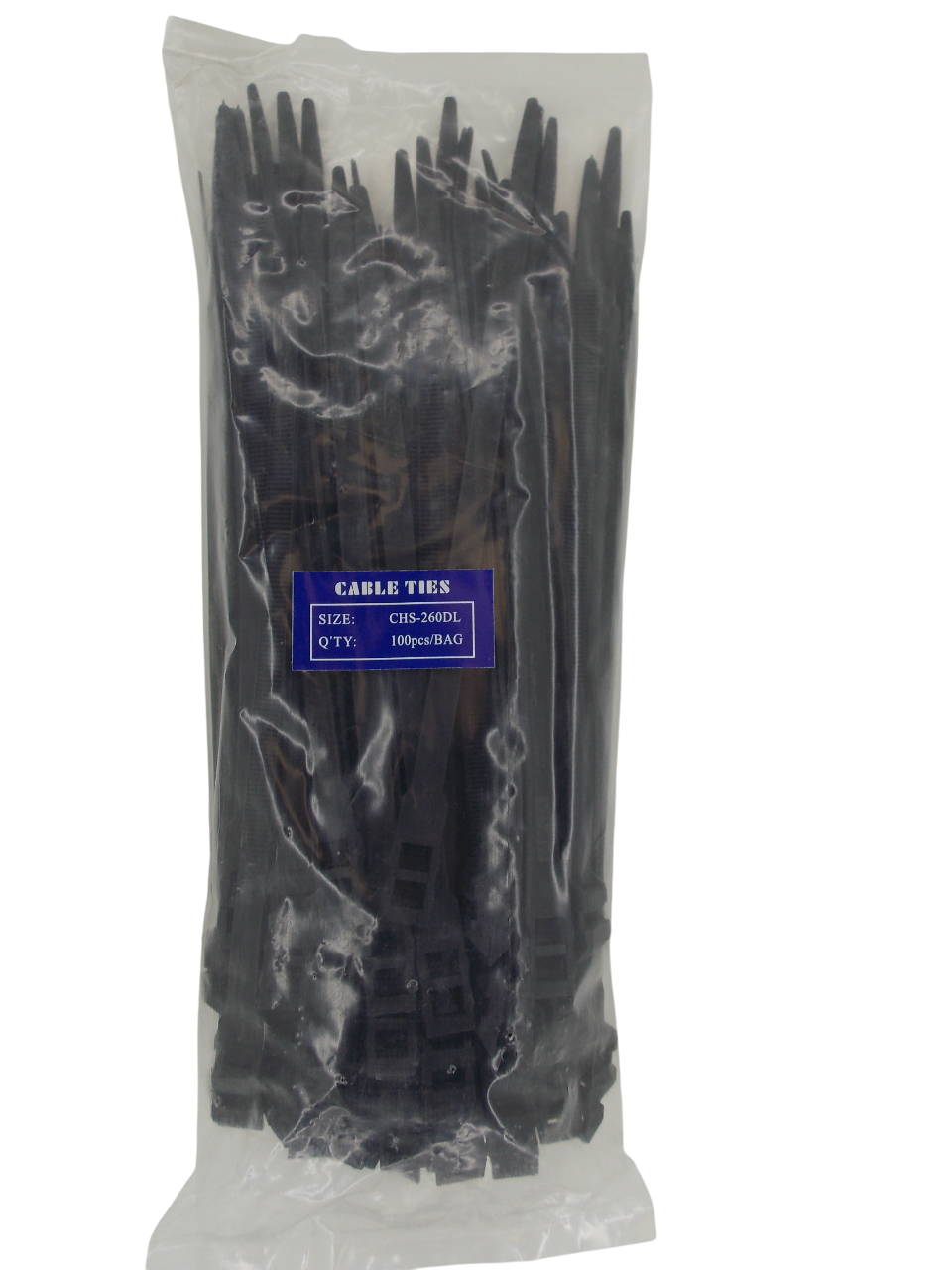 Кабельные стяжки нейлоновые 9х260мм двойной замок / 100 штук