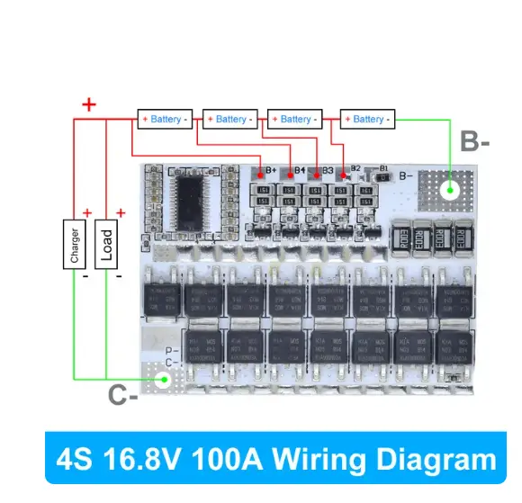 Плата балансировки Li-Ion 4S 16.8V 100A