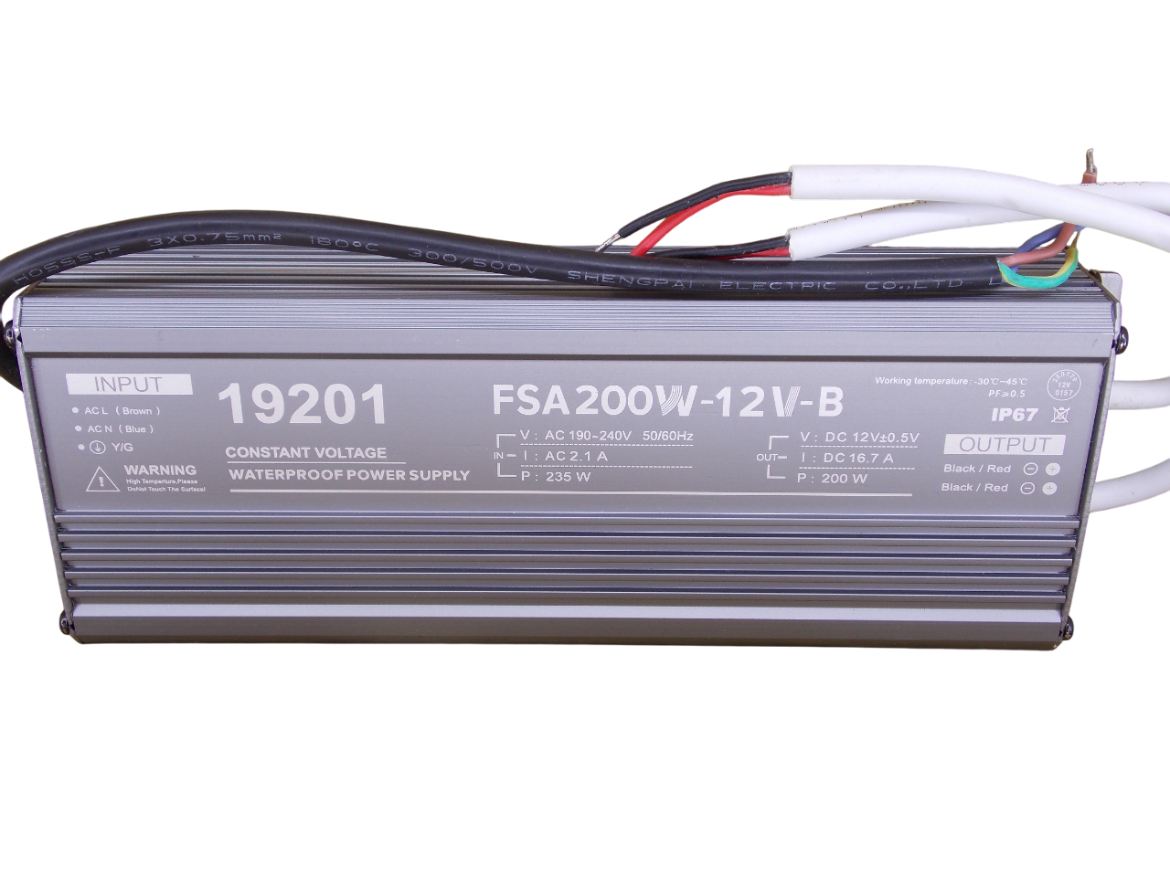 Блок питания FSA 12В - 16.7A - 200Вт  IP67