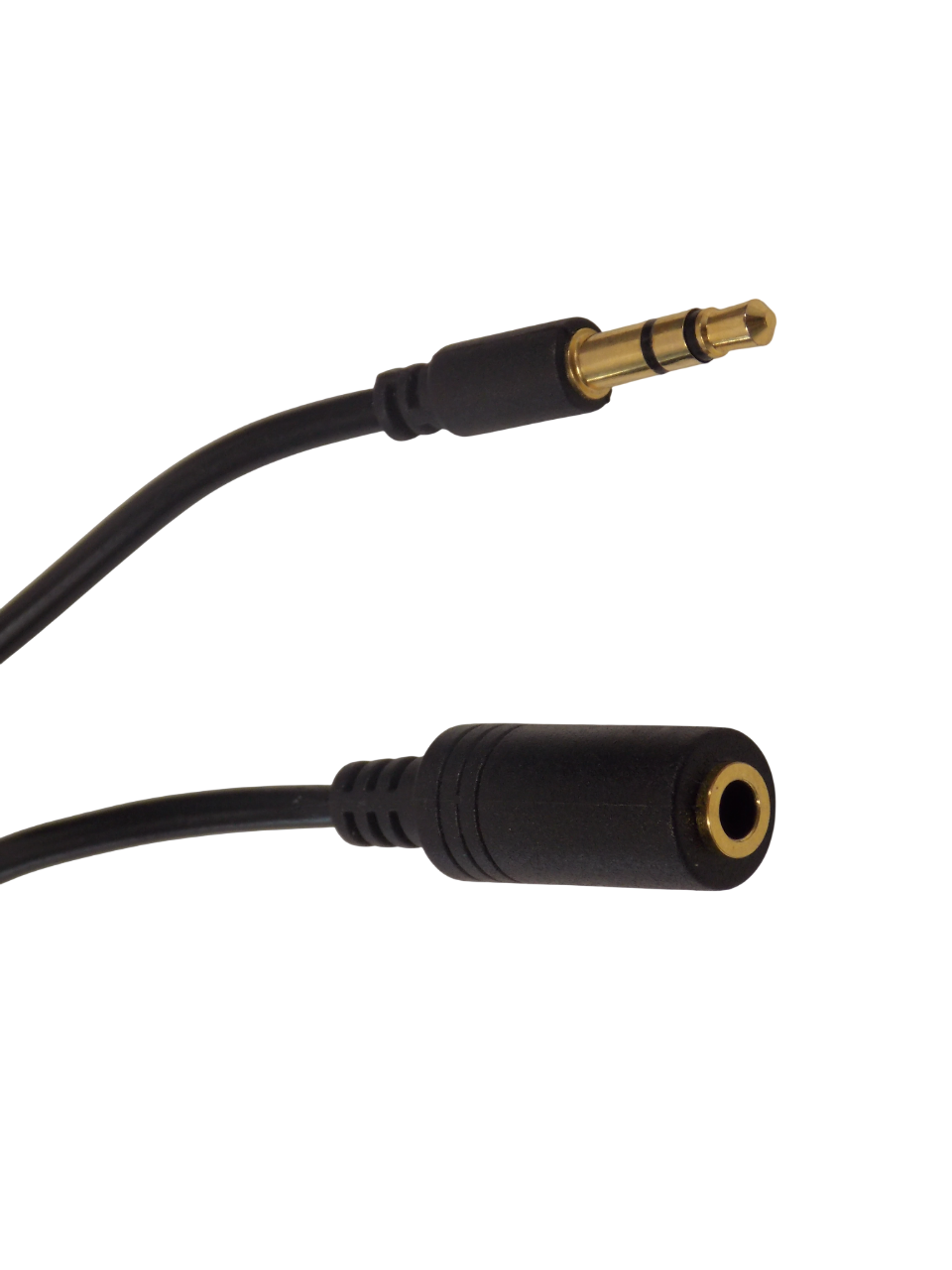 Шнур jack 3.5 мм стерео на  jack 3.5 мм стерео гнездо / 1.0 метр /  черный