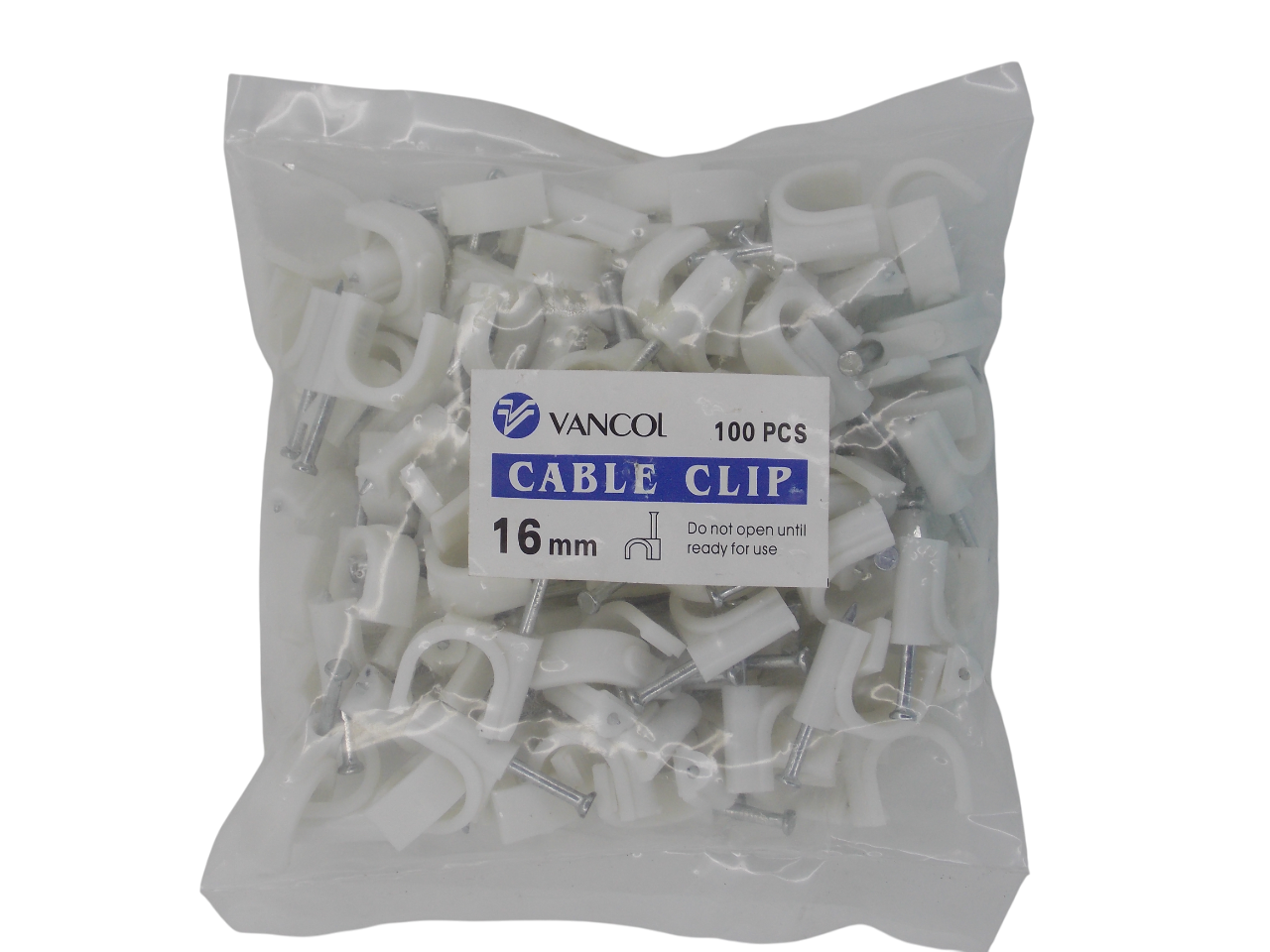 Крепёж для кабеля круглый 16мм / 100 штук