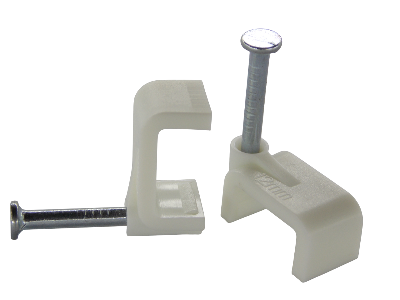 Крепёж для кабеля плоский 12мм / 100 штук