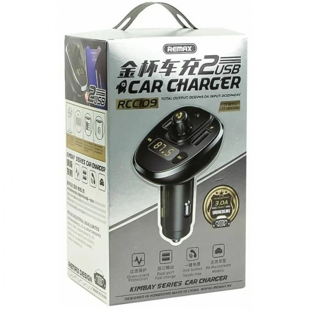 FM модулятор и автомобильное зарядное устройство Remax  RCC109 15W Kimbay