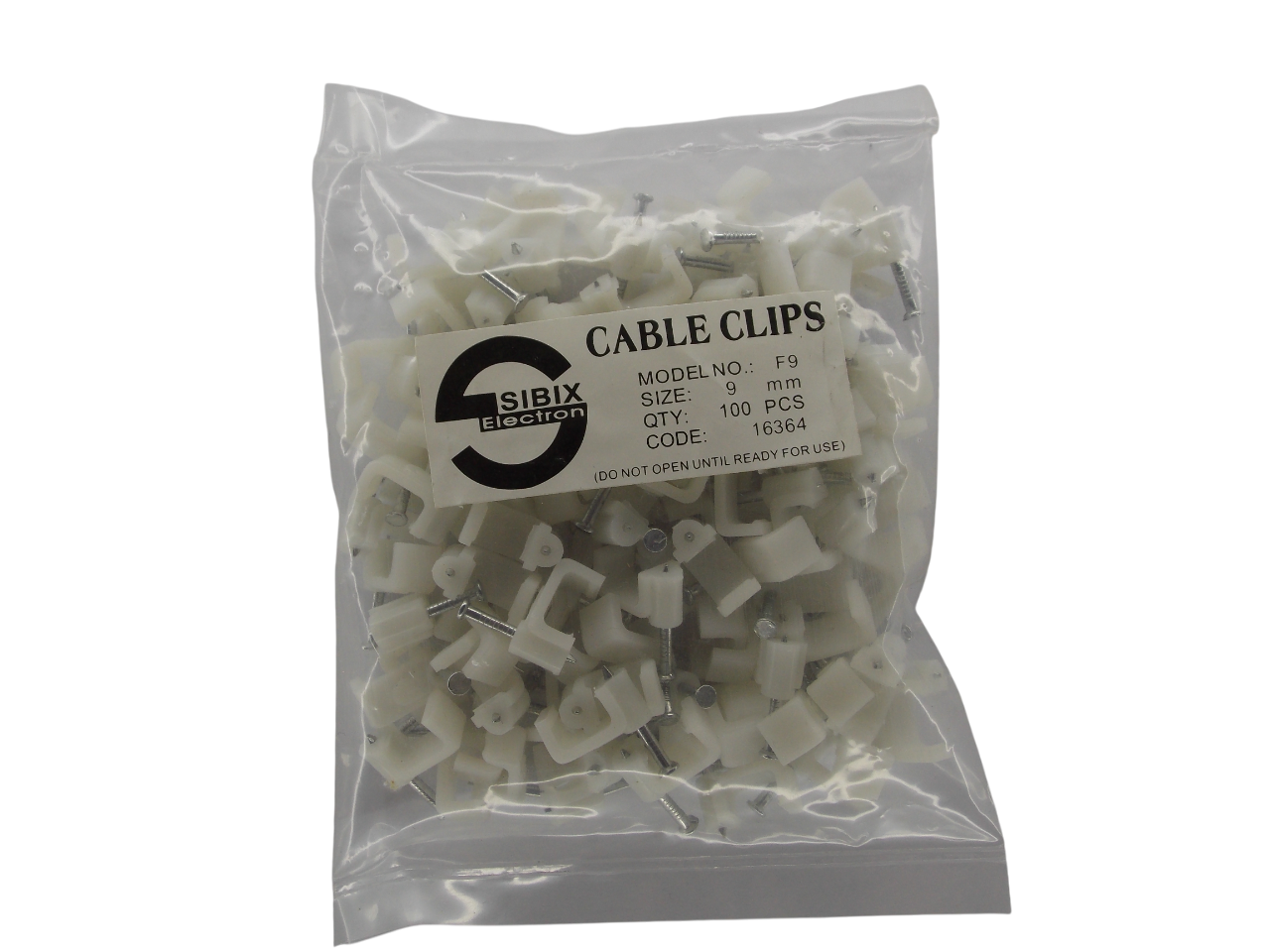 Крепёж для кабеля плоский 9мм / 100штук