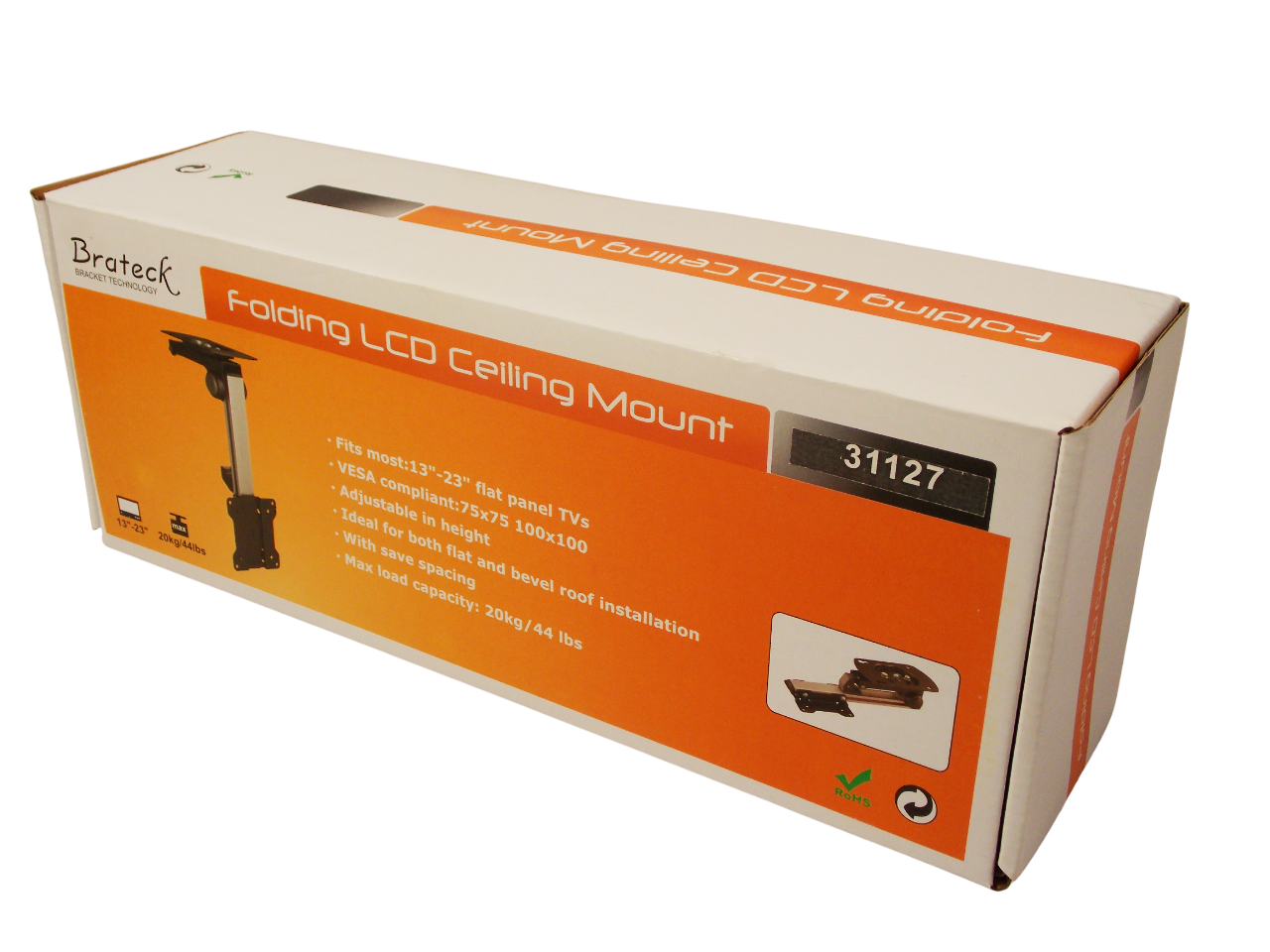 Потолочное крепление для телевизора  13" - 23" / 20кг / 100*100мм