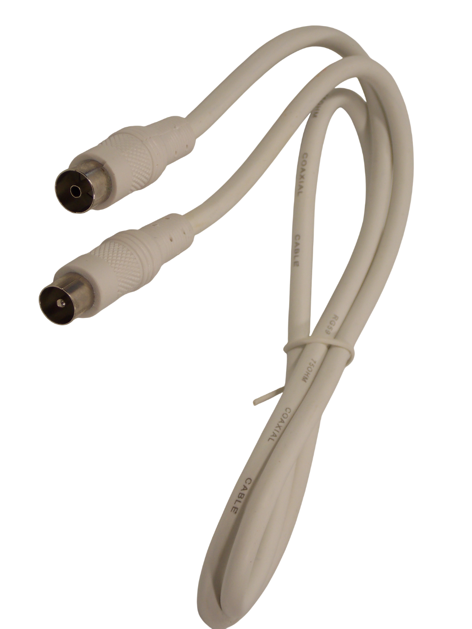 Шнур TВ штекер на TВ гнездо / 1.5 метра /  белый 