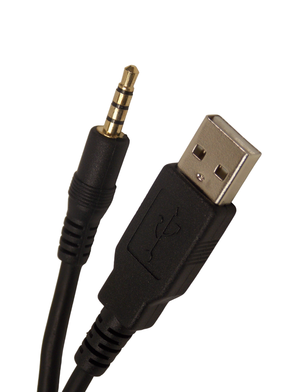 Шнур USB - А штекер на 3.5 мм mini- jack 4 контактный штекер / 1.5 метра / черный