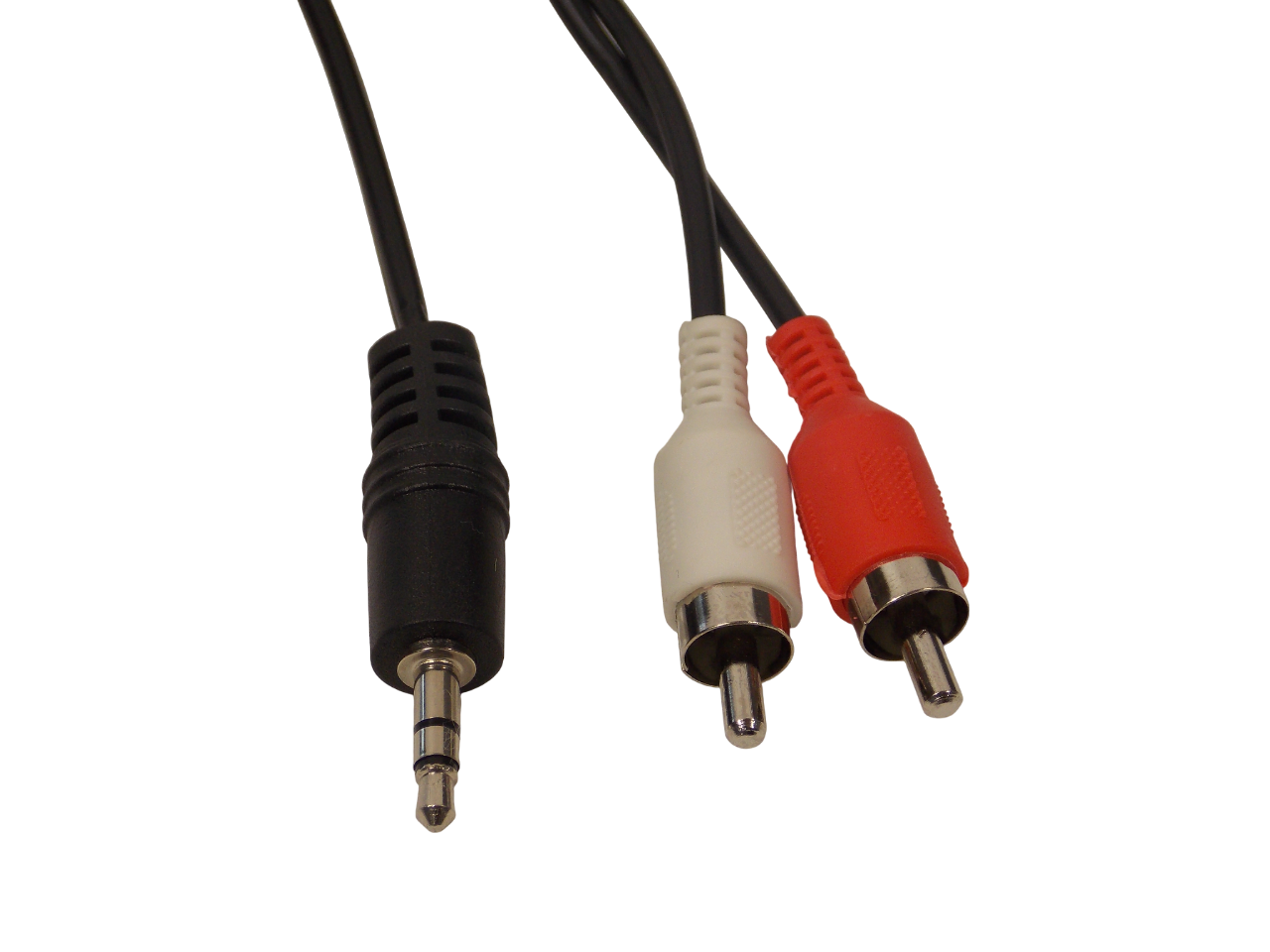 Шнур jack 3.5 мм стерео на 2 х RCA  / 5 метров / черный