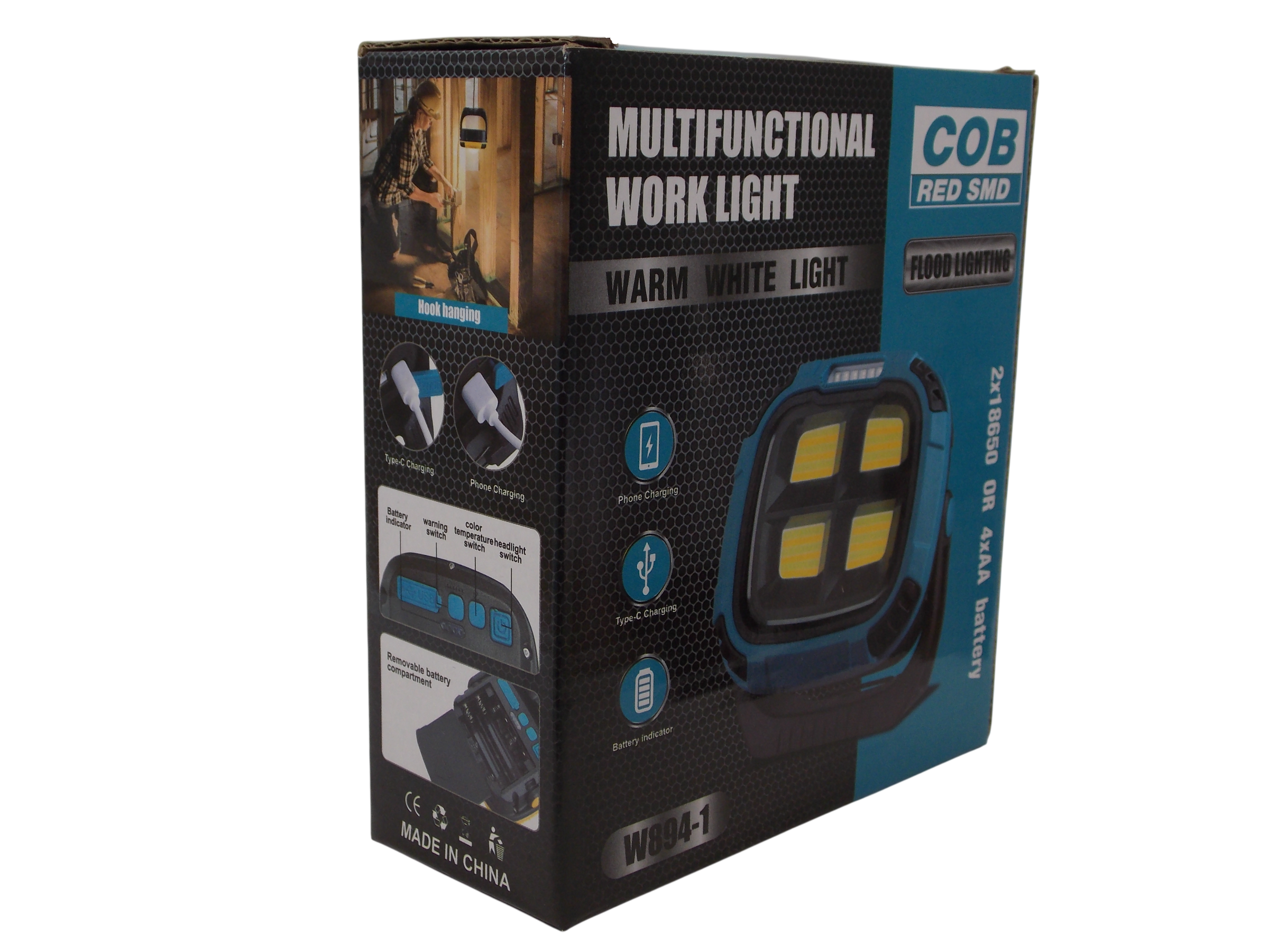 LED фонарь W892 -1 / 2*18650 / 1500мА/ч