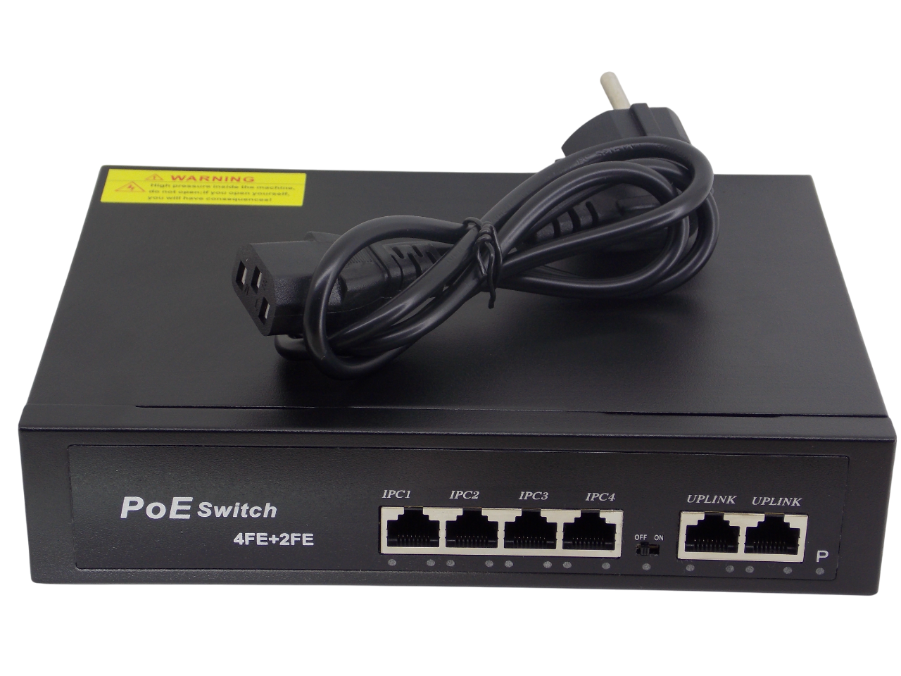 PoE коммутатор - свитч 6 портов / 4PoE + 2 UpLink