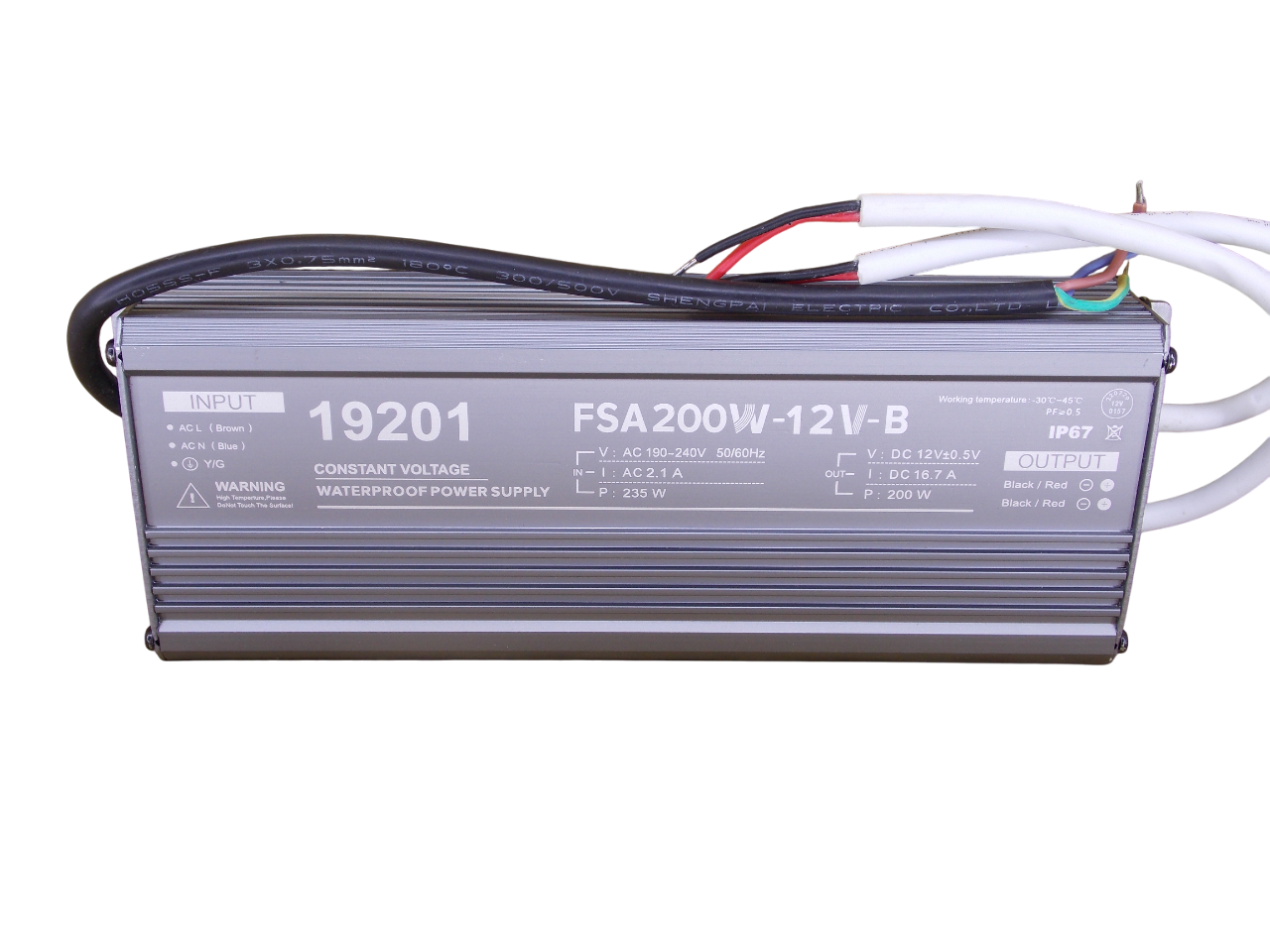 Блок питания FSA 12В - 16.7A - 200Вт  IP67