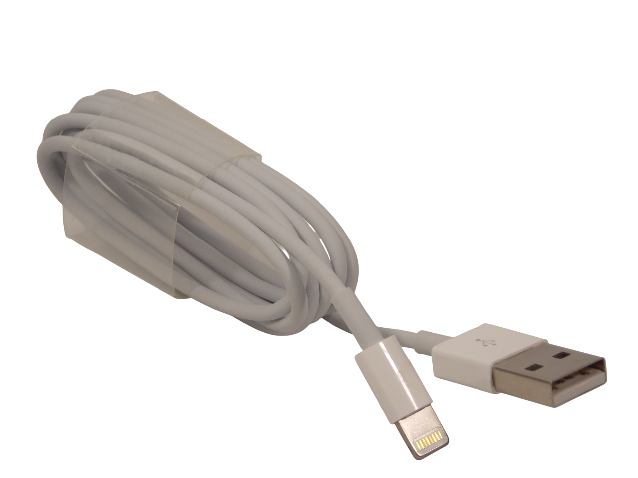 Шнур  USB - А  штекер на  Lightning 8pin iPhone, iPad, iPod / 1 метр / серый
