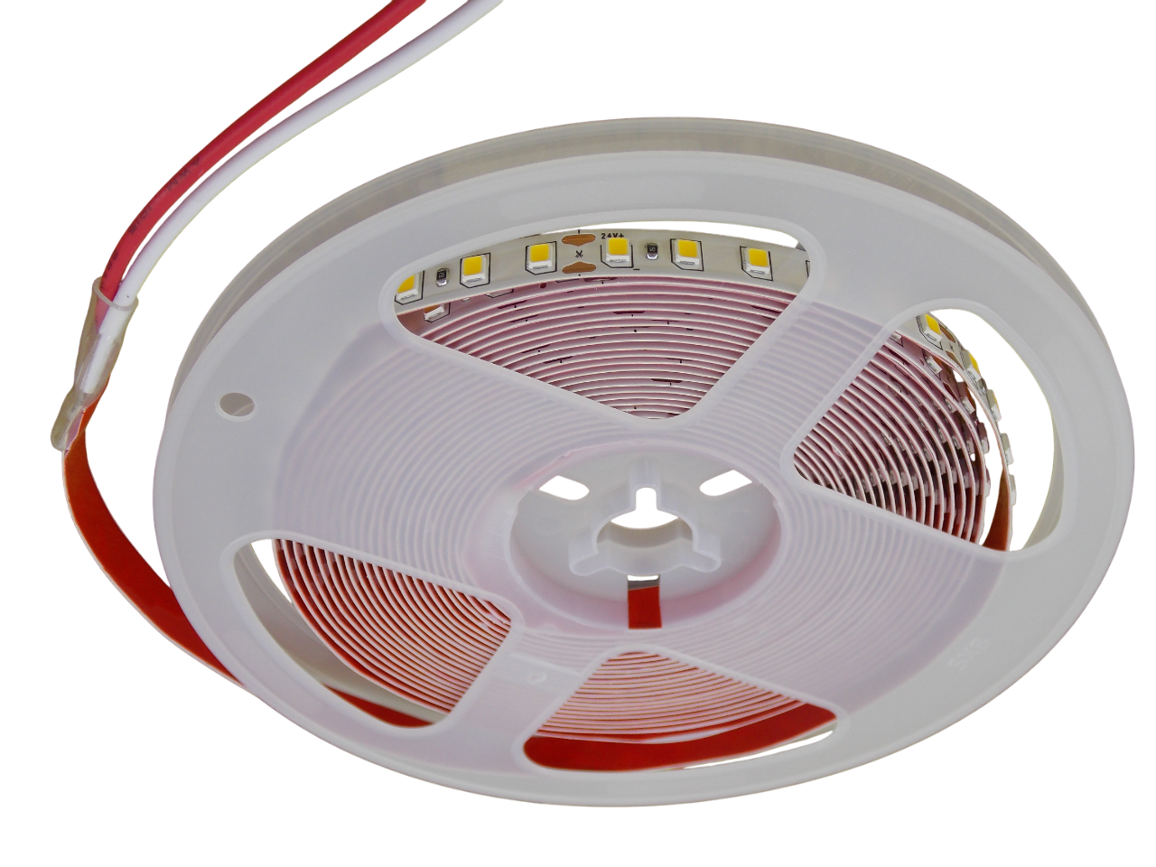 Светодиодная лента 24В -  120Led/м -  12Вт/м белая 3000К