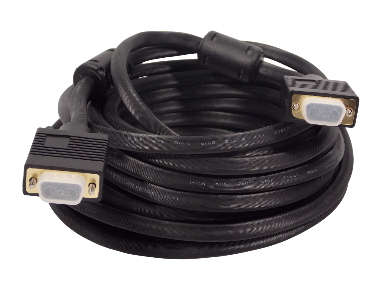 Шнур HDB15pin на HDB15pin  / литой / HQ с фильтром / 10 метров / черный