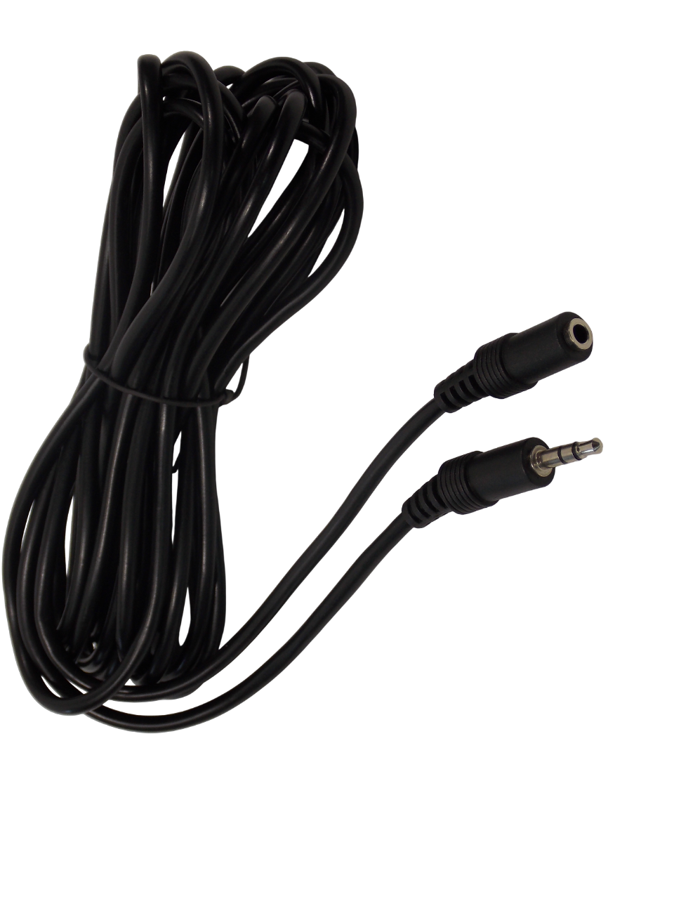 Шнур jack 3.5 мм стерео на  jack 3.5 мм  стерео гнездо / 5 метров / черный