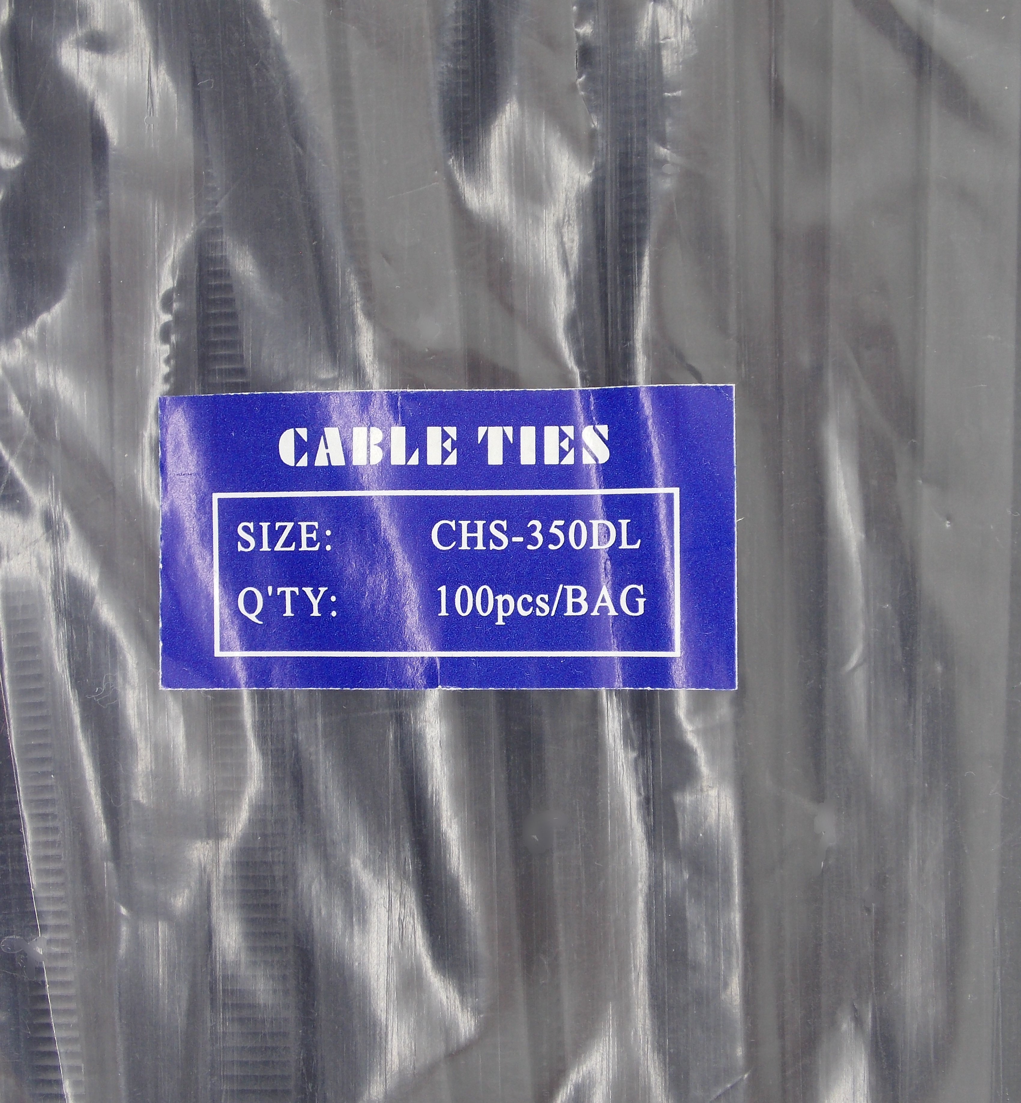 Кабельные стяжки нейлоновые  9х350мм  двойной замок / 100 штук