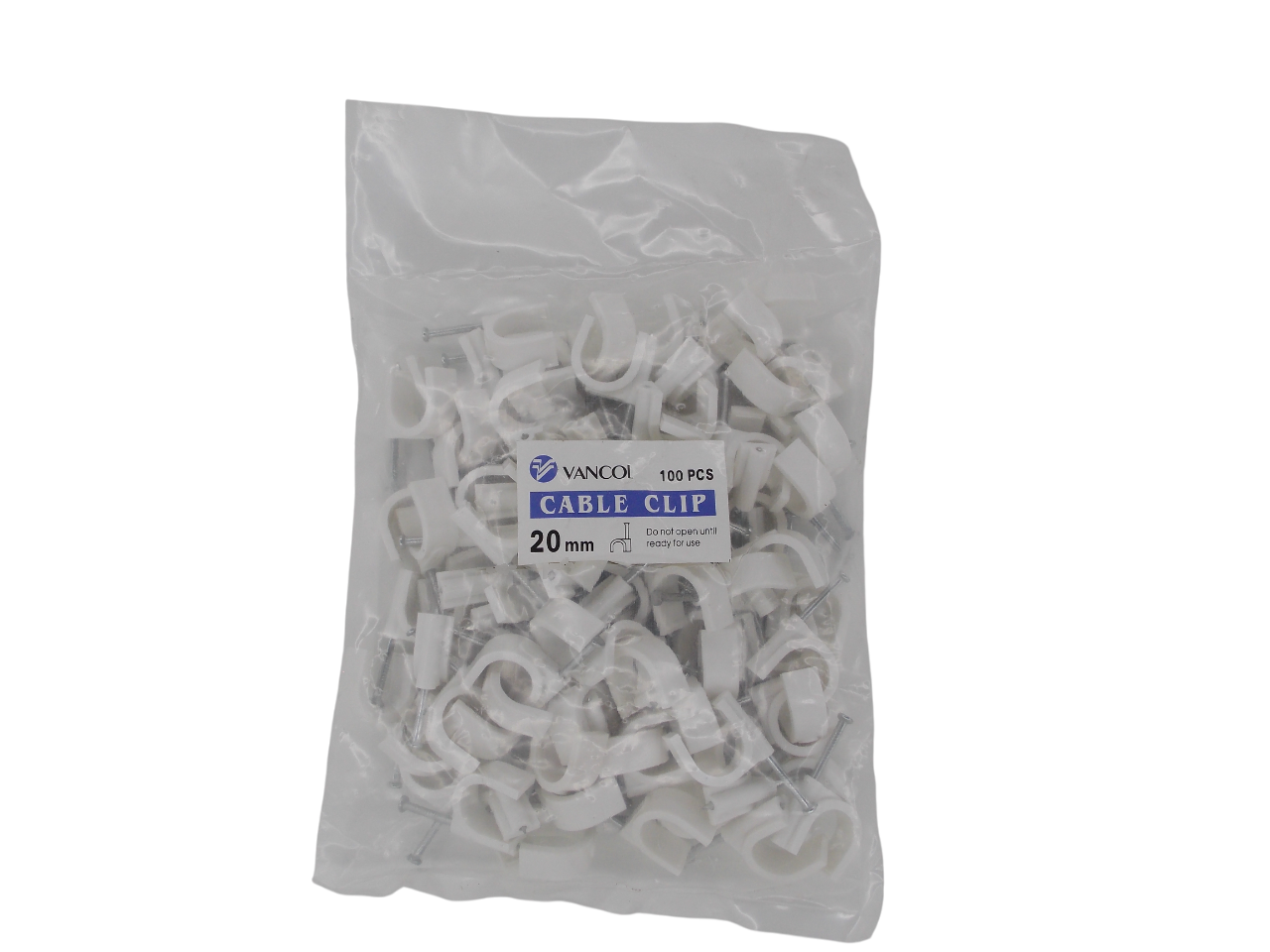 Крепеж для кабеля круглый 20мм / 100 штук