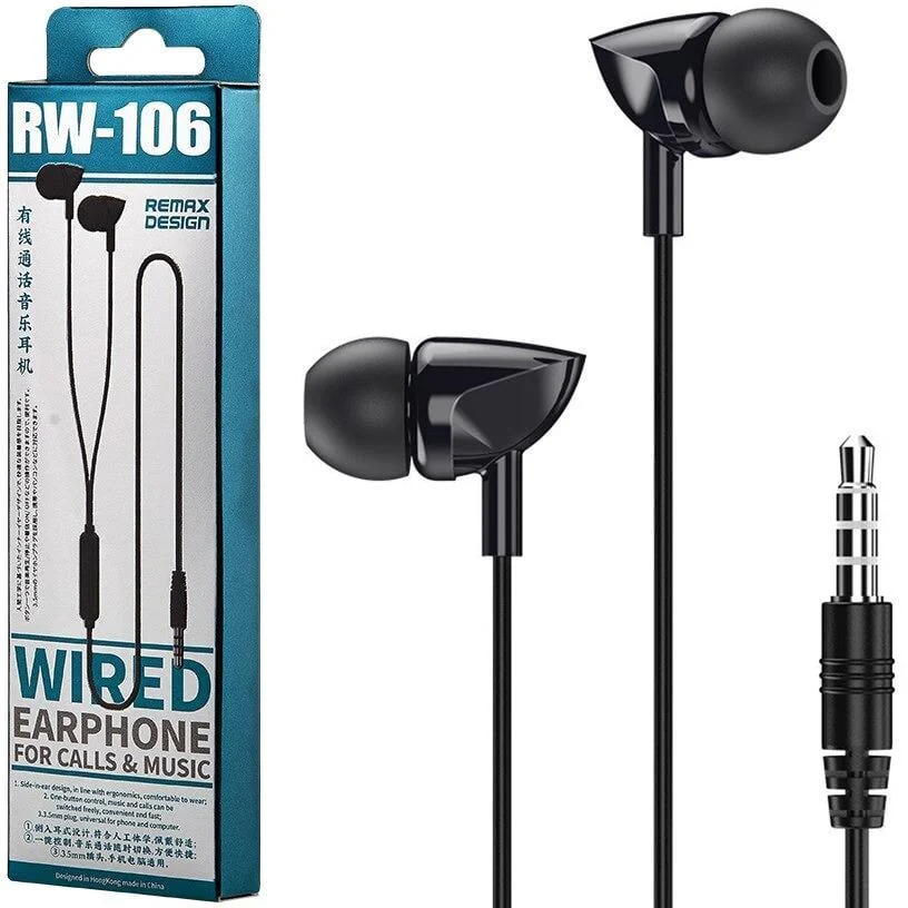 Наушники Remax RW-106 проводные Music Earphone 