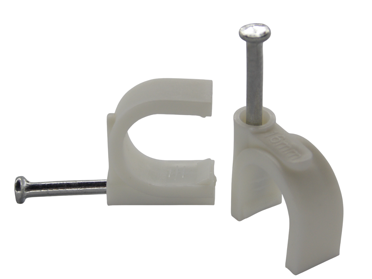 Крепёж для кабеля круглый 16мм / 100 штук