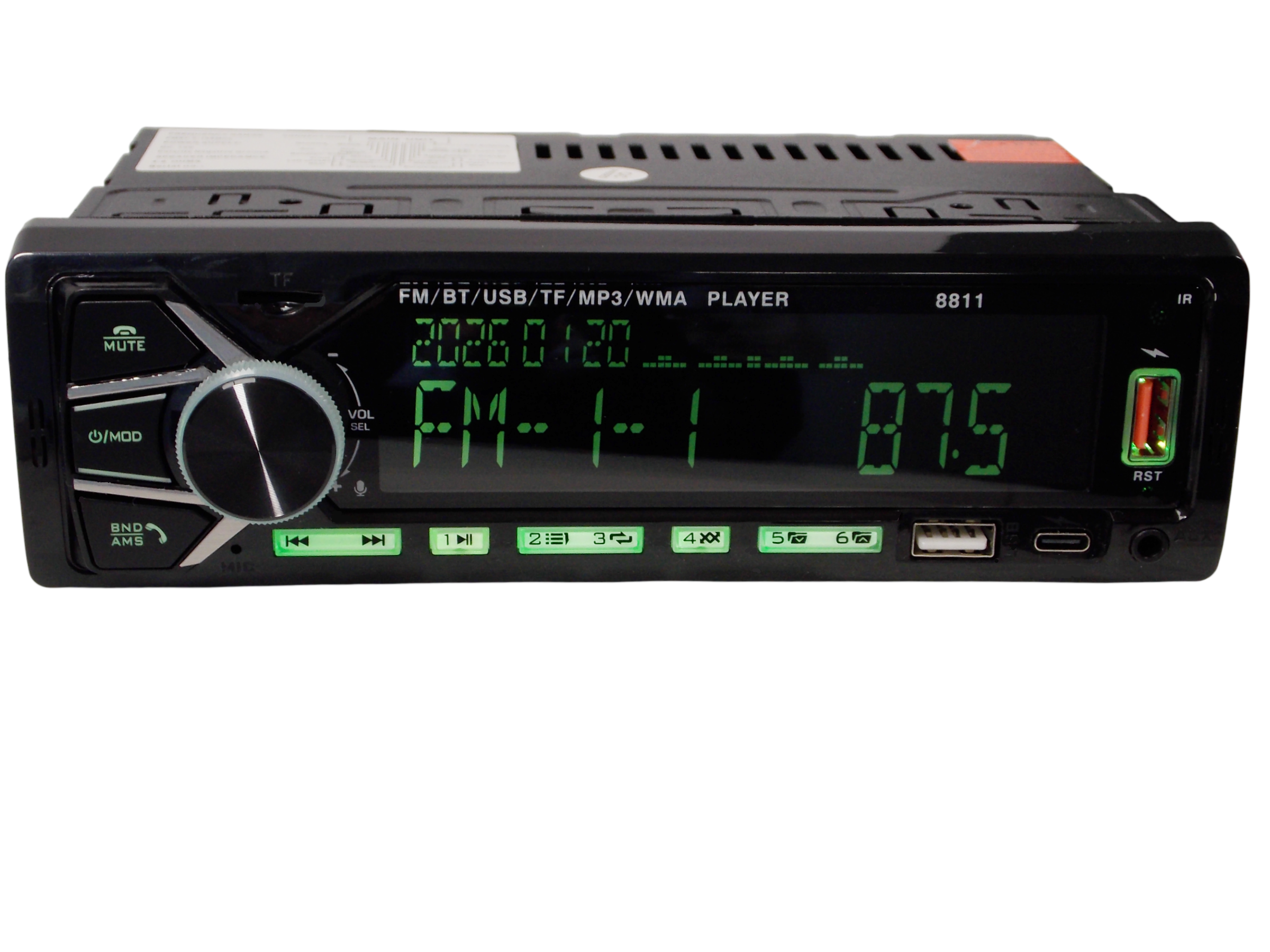 Автомагнитола SBX 8811 / Bluetooth / USB / TF  / AUX / FM - радио  