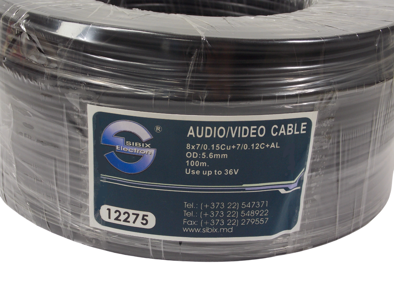 Кабель аудио - видео 8 х 7 / 0.15 мм / медный / экранированный / 100 метров