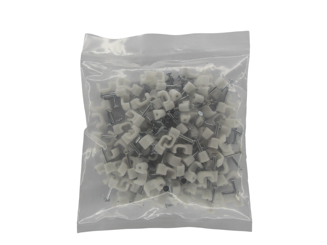 Крепёж для кабеля  плоский 6мм / 100 штук