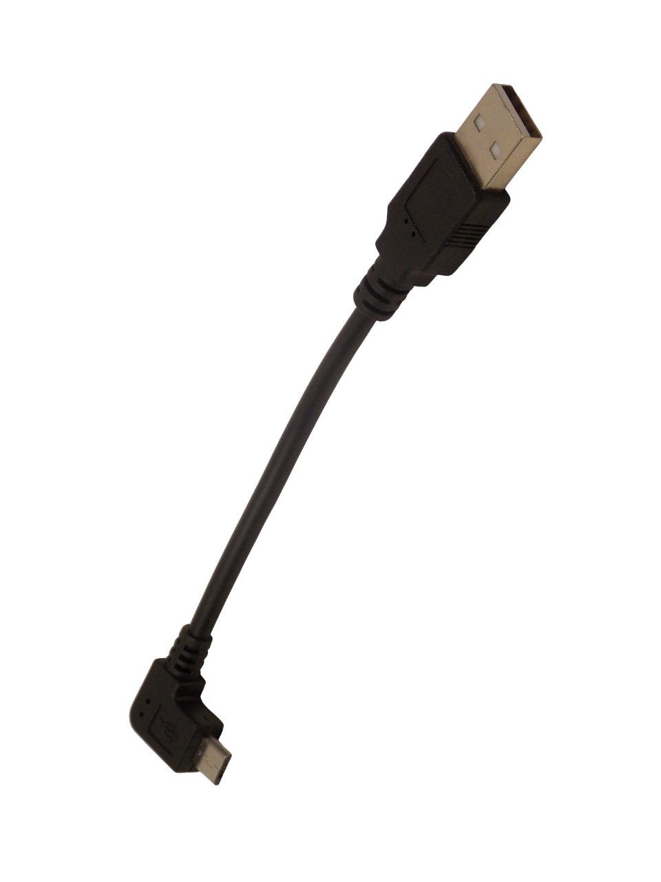 Шнур USB - А штекер на micro USB 5pin штекер / 14см / черный