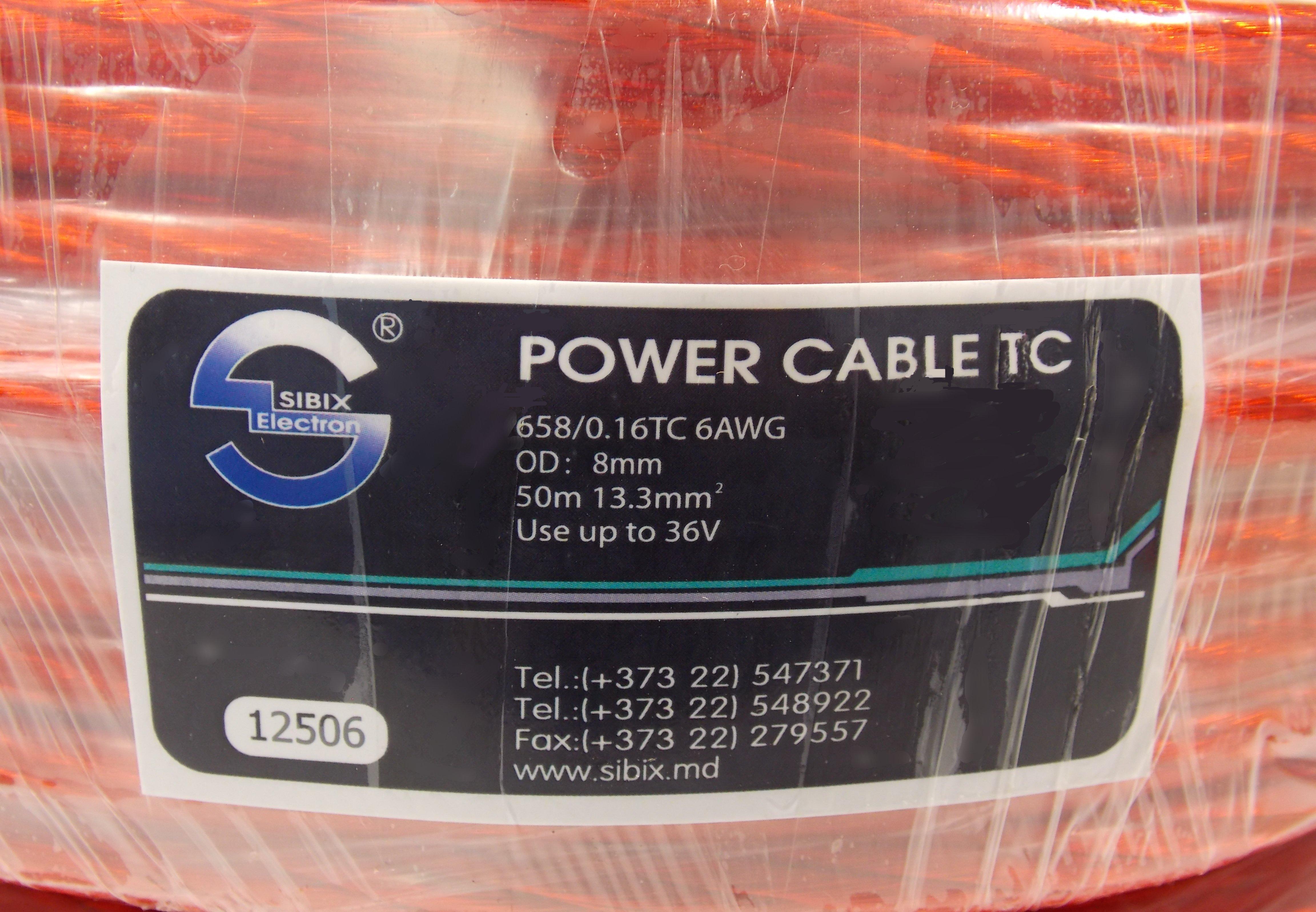 Кабель питания 658 /0.16ТС  6AWG / 13.3мм² / 50 метров